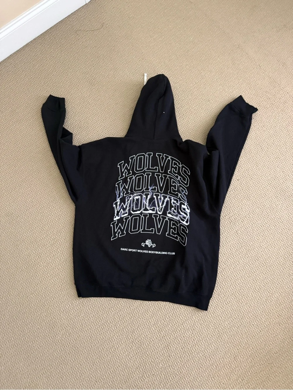 Darc Sport Black Hoodie with White Logo Accents